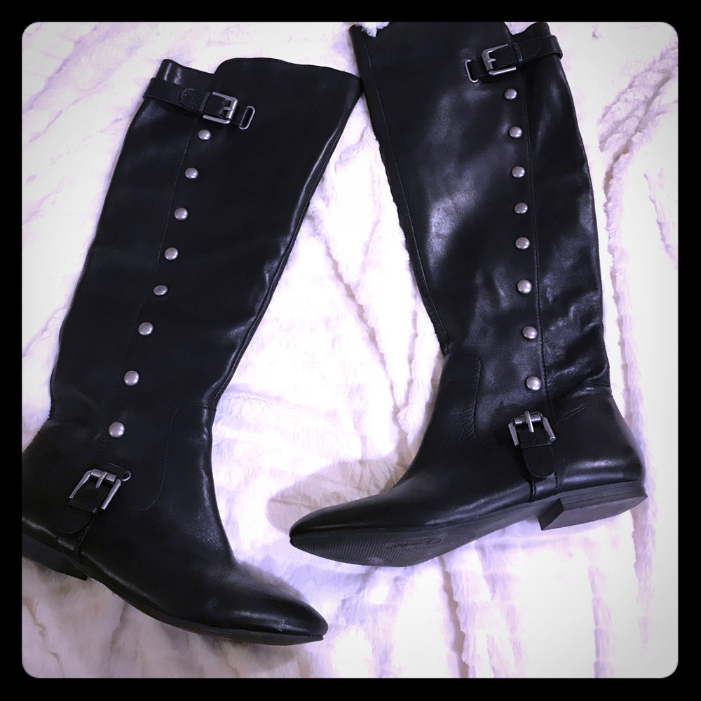 Carlos Santana black leather boots