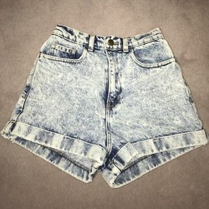 American Apparel high waisted jean shorts