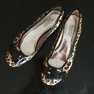Franco Sarto leopard flats