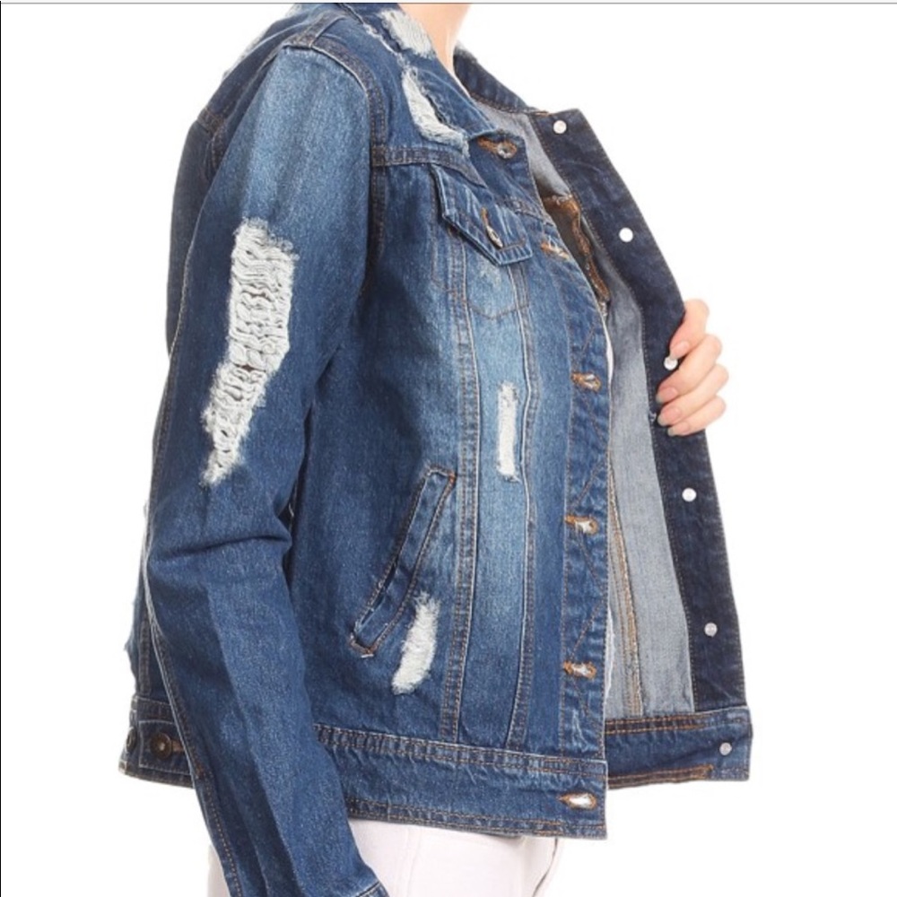 Denim Distressed Jacket