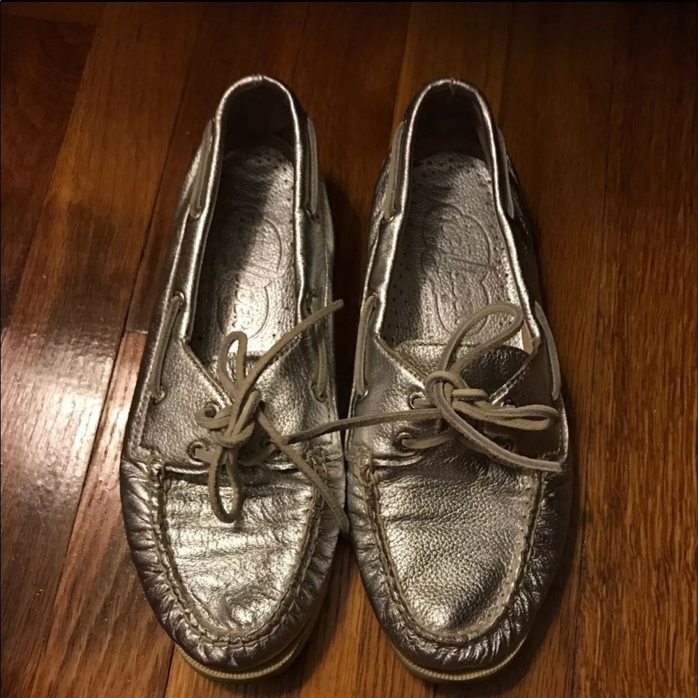 Metallic Sperry Shoe! ❤️ Well Loved!