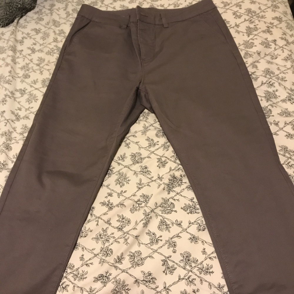 ASOS button fly skinny chinos in purple