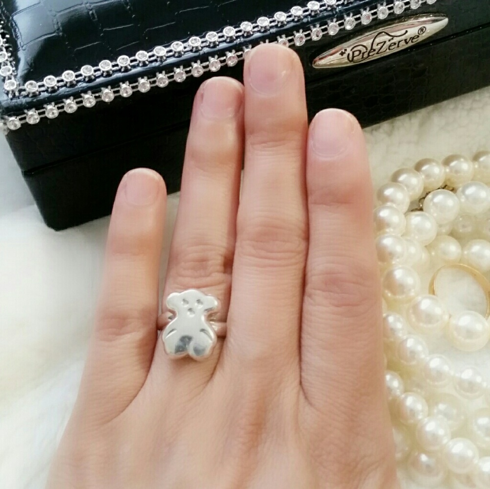 SOLD E*T*S*Y NEW Tous  Adjustable 950 Silver Ring