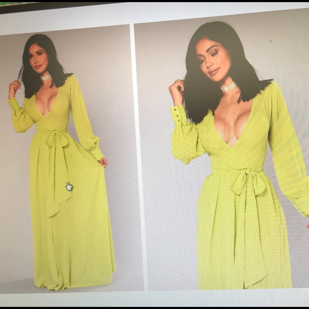 Brand new!! Long sleeve yellow flowy summer dress!