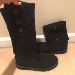 Knit black UGGS