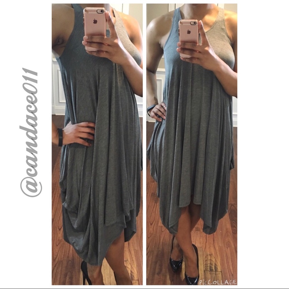 ⭐️LAST ONE!⭐️Charcoal Sleeveless Harem Dress (M) - Picture 2 of 3