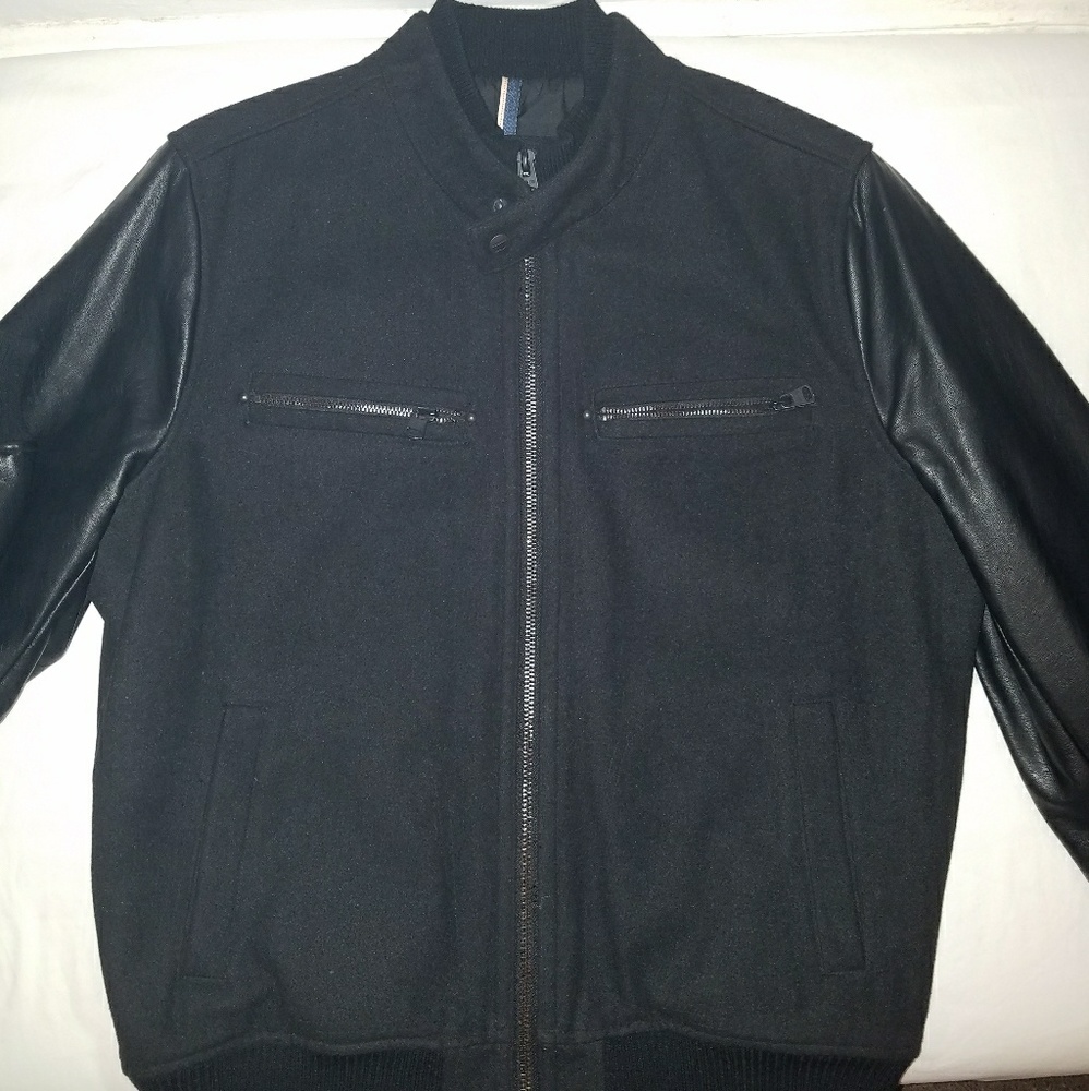 levi's varsity jacket with faux leather sleeves