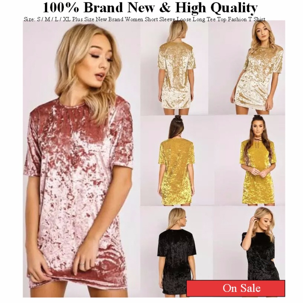Velvet T-Shirt Dress  #6661