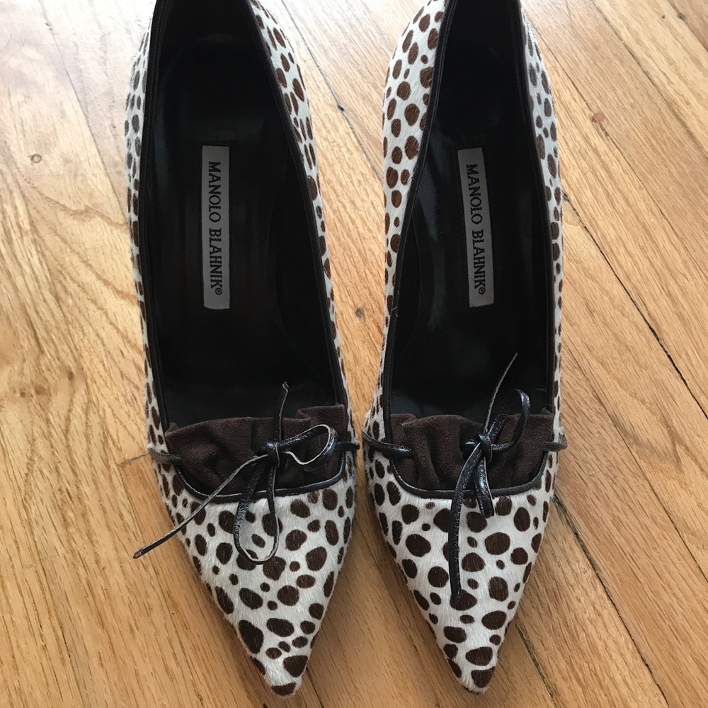 🔥SALE Manolo Blahnik bb leopard pony hair heel