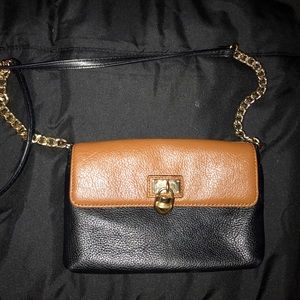 Calvin Klein Tan and black crossbody
