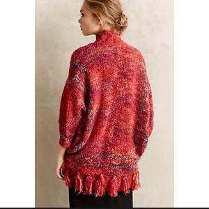 Red Anthropologie cocoon sweater size SP