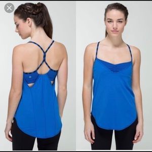 Lululemon blue roll out tank