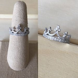 👑 Princess Crown Sterling Silver Ring