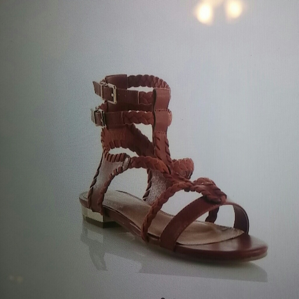 Braided Whipstitch Gladiator Sandals