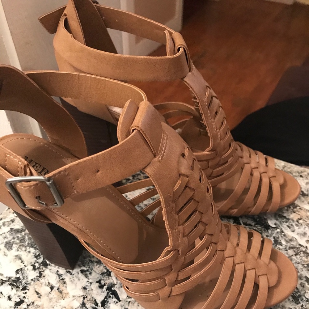 Women's caged heel pumps worn a few times