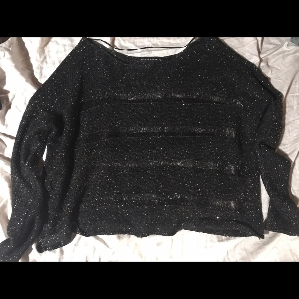 Rock & Republic Black with Silver Sweater