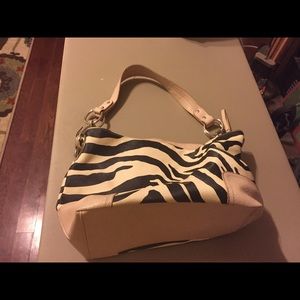 Zebra striped purse