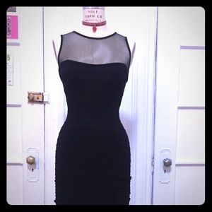 Tight black sexy mini club dress