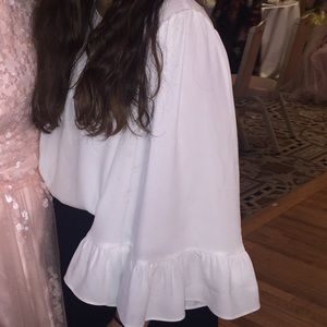 A white flowy gorgeous shirt