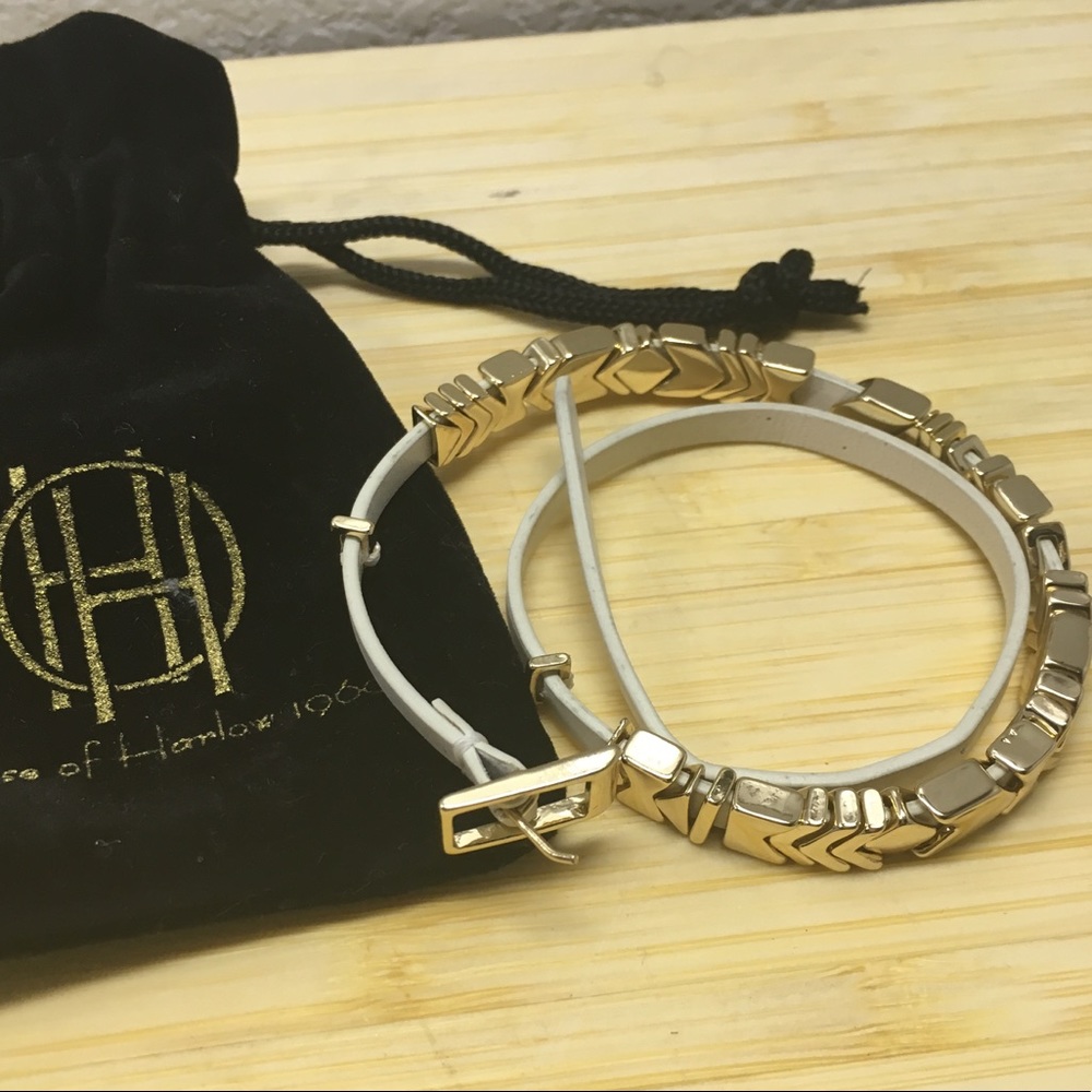 NEW House of Harlow leather wrap bracelet