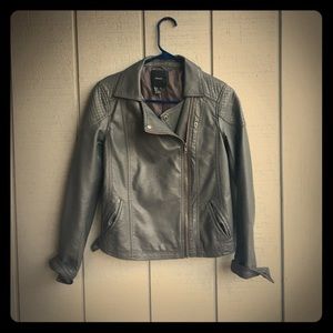 Grey Bomber "Leather" jacket
