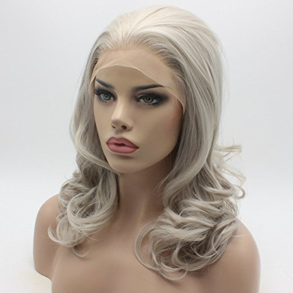 Gray Blonde Shoulder Beauty Lacefront Wig main image 4