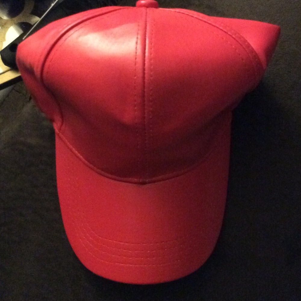 Leather baseball cap