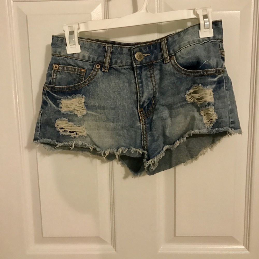 Jean high waisted shorts
