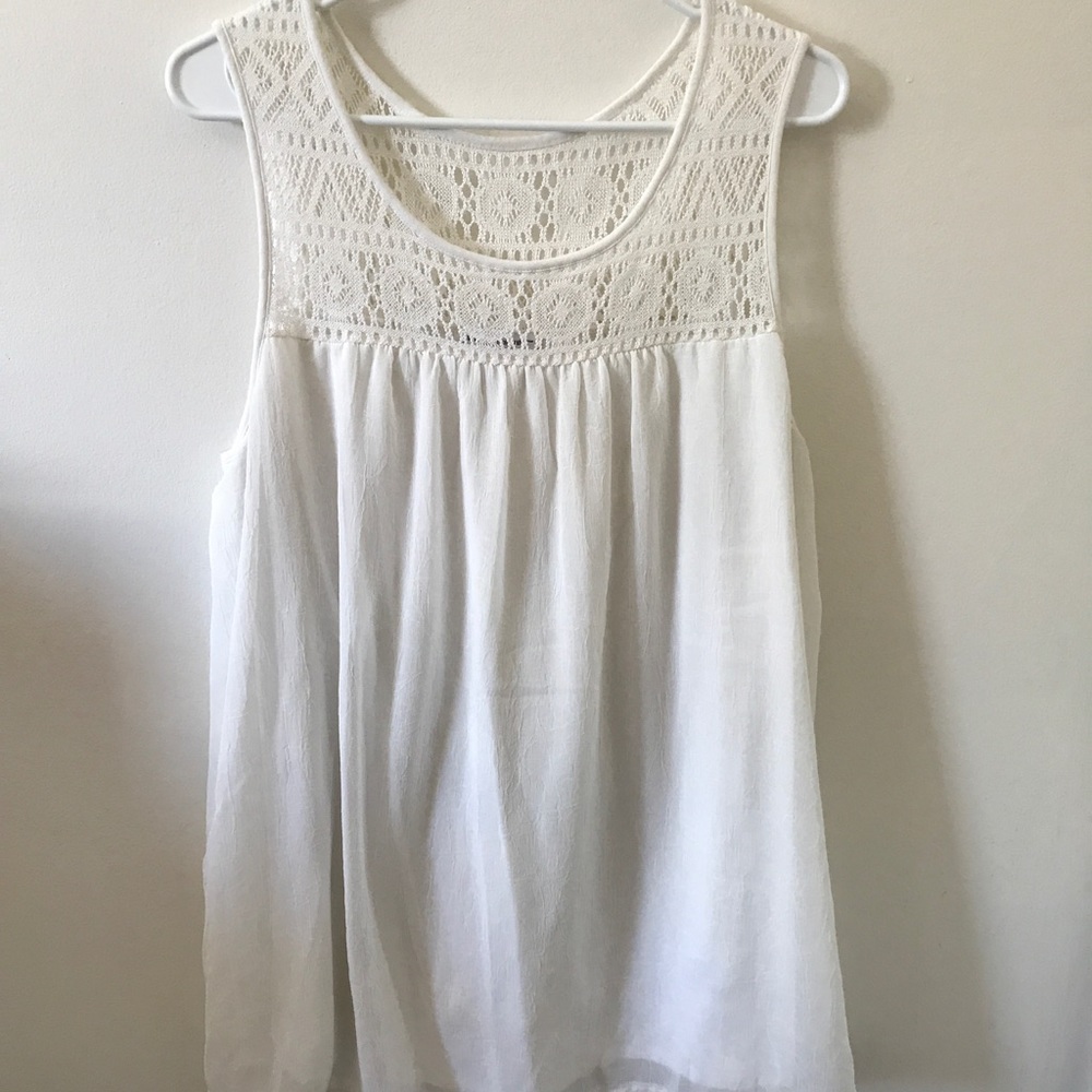 White Liz Lange Maternity Tank