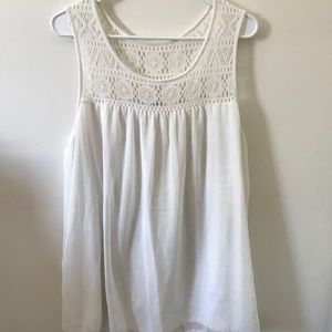 White Liz Lange Maternity Tank