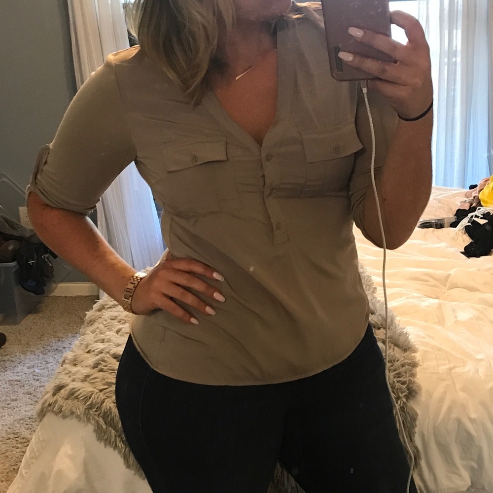 Banana Republic Beige three quarter length