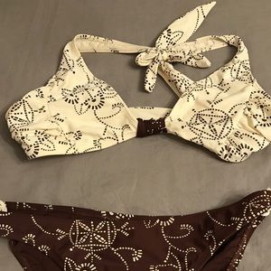 Kenneth Cole brown & cream colored bikini