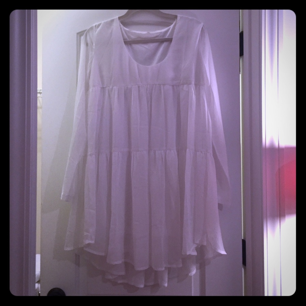 White Boho style dress