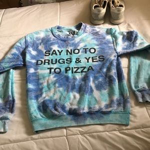 ZUMIEZ blue tie-dye sweater!