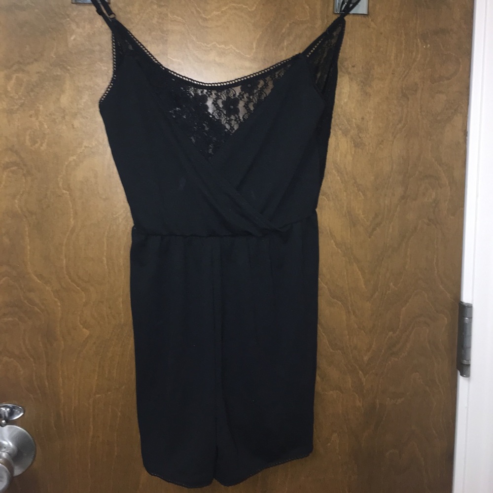 Black lacy romper