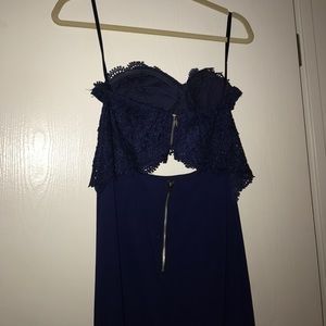Hello Molly Navy Strapless Dress
