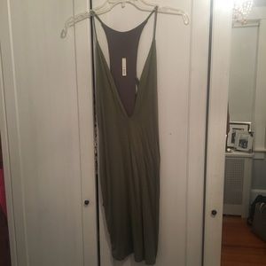 WITH TAGS  Army Green low cut open back dress