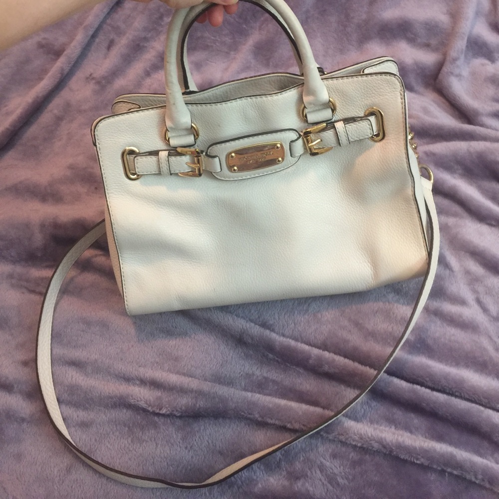 Michael Kors white leather purse