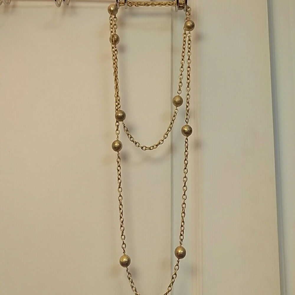Long gold chain necklace