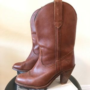 Vintage Frye Pull On Boot, Brown