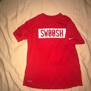 Nike Boy's Dri Fit Red Tee Shirt, Size Medium