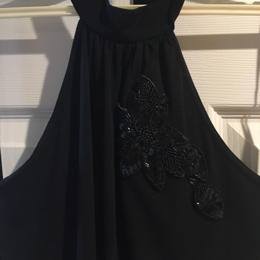 Black halter dress