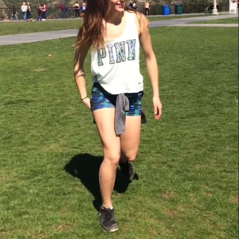 Victoria Secret PINK mint sequin muscle top