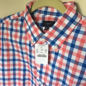 NWT J Crew Plaid Botton Down Shirt M