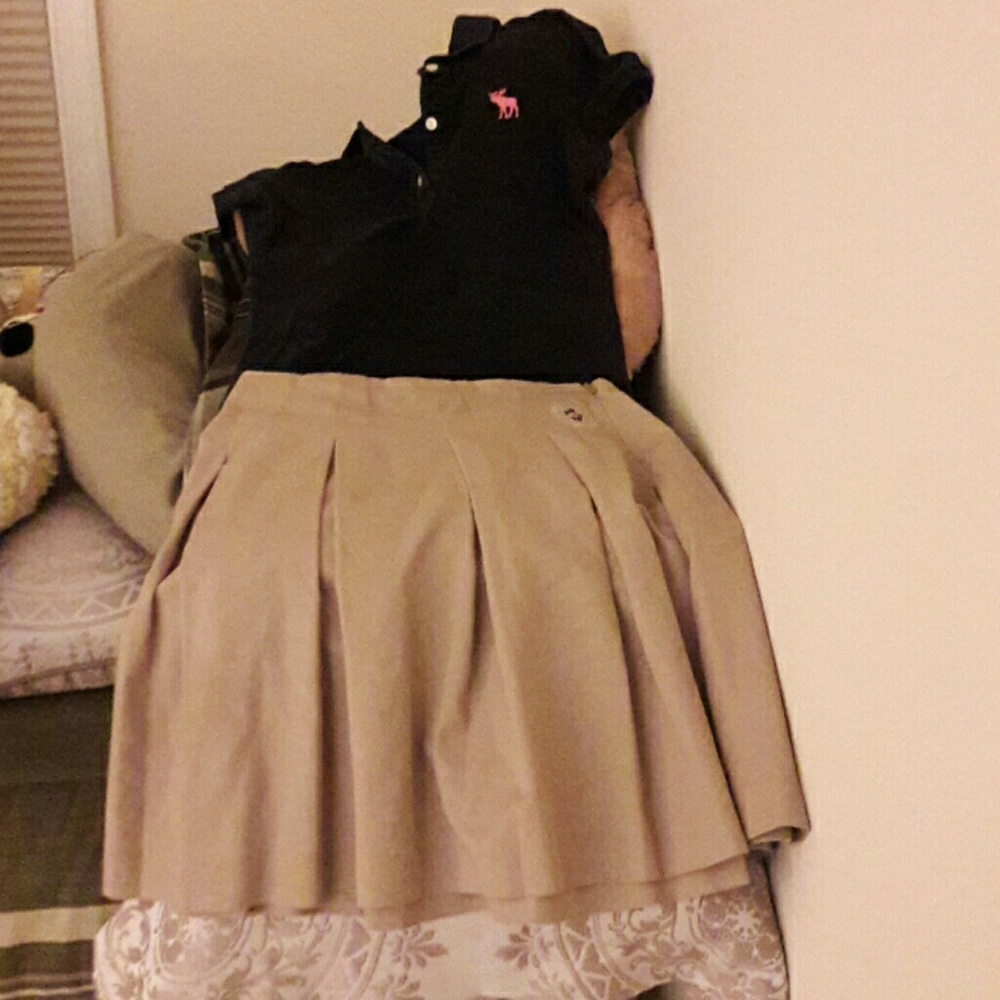 Mills beige school skirts size c 12