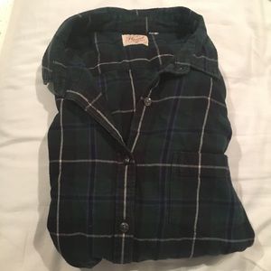 Urban Outfitters cozy green flannel