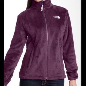 Purple Fuzzy North Face Jacket Size M