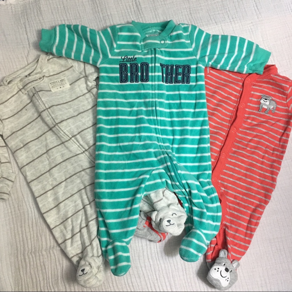 Carter's Footie Pajamas 3 Piece Bundle