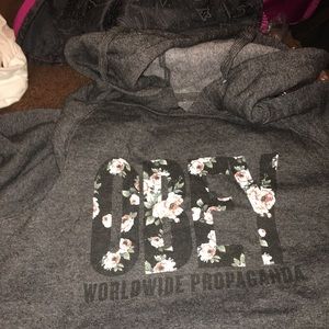 Grey OBEY pullover hoodie