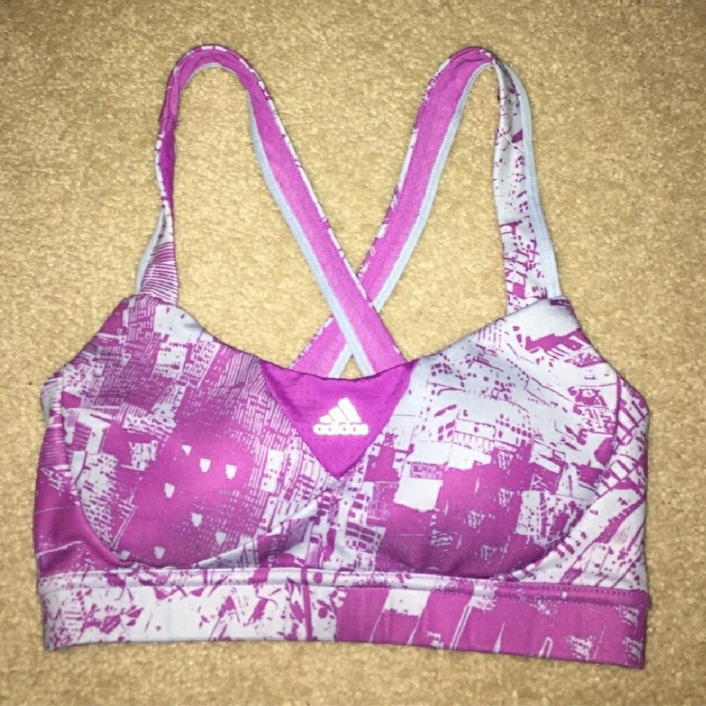 Purple adidas sports bra